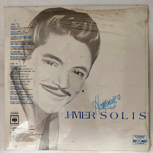 Javier Solis - Homenaje A: Cerrado Lp