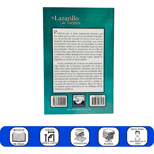 El Lazarillo De Tormes - Más Lectores - Delfín Editorial