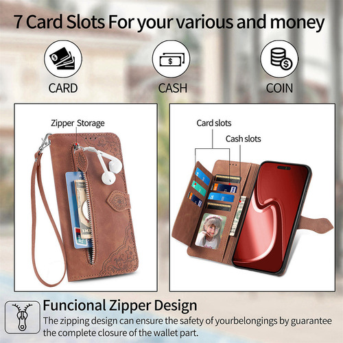 Funda Para Teléfono Oppo A18 A17 A16 A15 A12 Funda De Piel Tipo Cartera