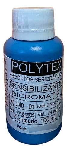 Emulsão Fotográfica Lilás Solvent Polytex 1 Litro C/ Sensib. Lilás