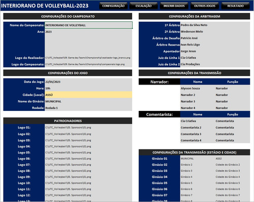 Pacote Utc - Volleyball - Para vmix