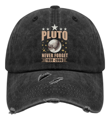 Never Forget Pluto Trucker Hat Trucker Cap Allblack Sombrero