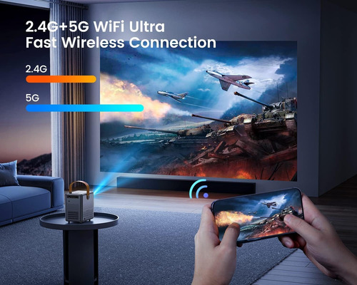Miniproyector Wimius Wifi Bluetooth 1080p Home Theater -