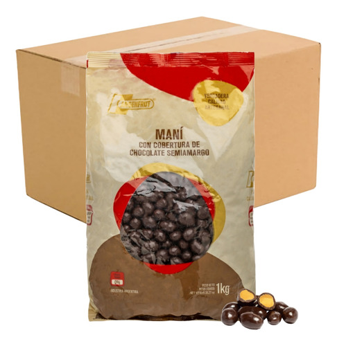 Mani Con Chocolate Argenfrut X1kg (bulto X6) - Cotillón Waf