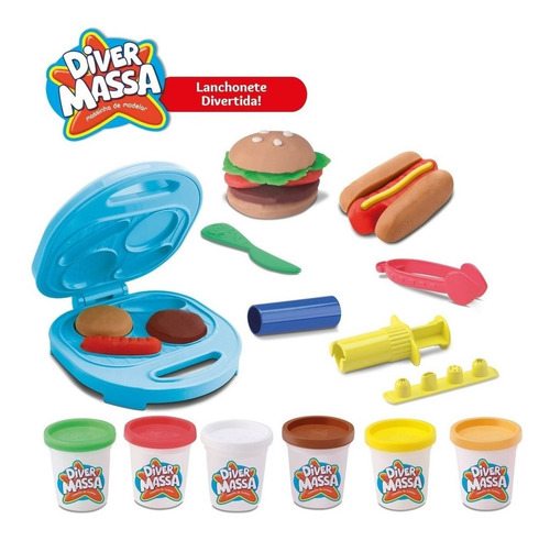 Imagem 2 de 2 de Massinha Diver Massa Lanchonete - Hambúrguer - Divertoys