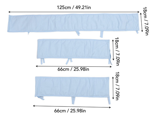 Funda Para Barandilla De Cama, 3 Unidades, De Algodón, Antic