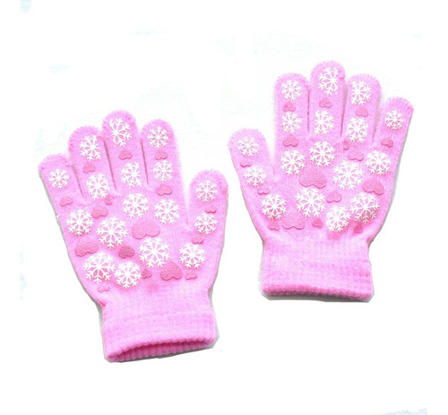 Guantes Lana Para El Frío Niña Antideslizantes 4-10 Años 