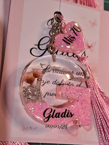 Llaveros De Resina X50+tarjetas+caja Personalizadas Multicolor
