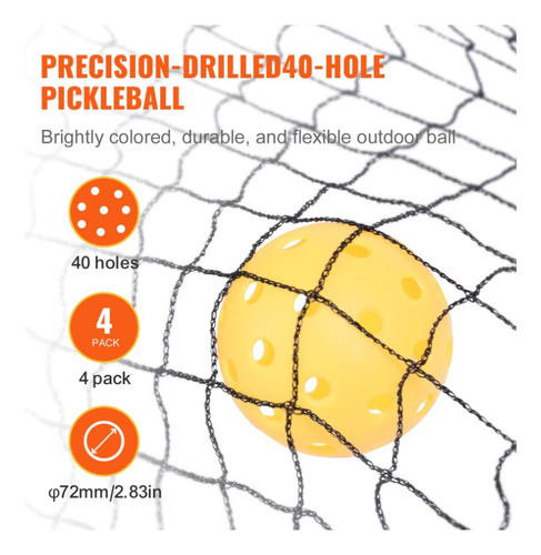 Red De Pickleball Portatil Tamaño Reglamentario 22ft