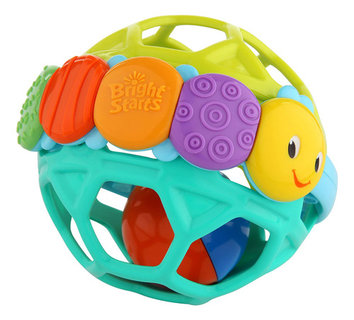 Bright Starts Pelota Flexible Colores Llamativos, Blue,