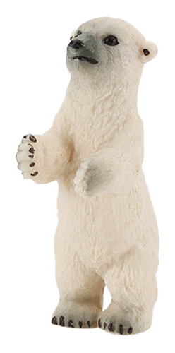 2 Piezas De Oso Blanco Animales Juguetes Figuritas Para Deco 