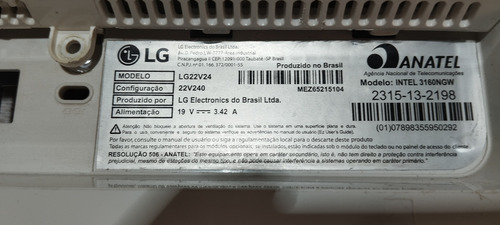 Carcaça All In One Lg Lg22v24 Branco (Usado)