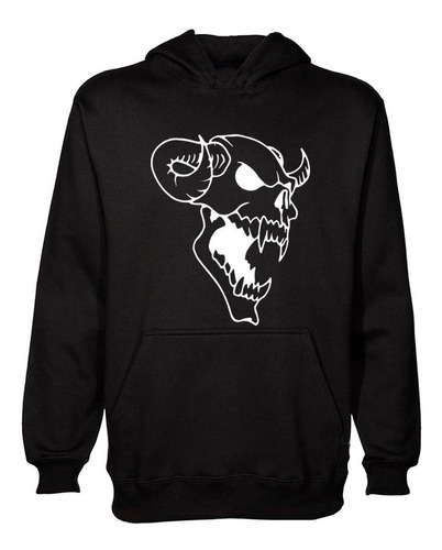 Buzo Canguro Skull Angry Calavera Enojada M2 Hoodie