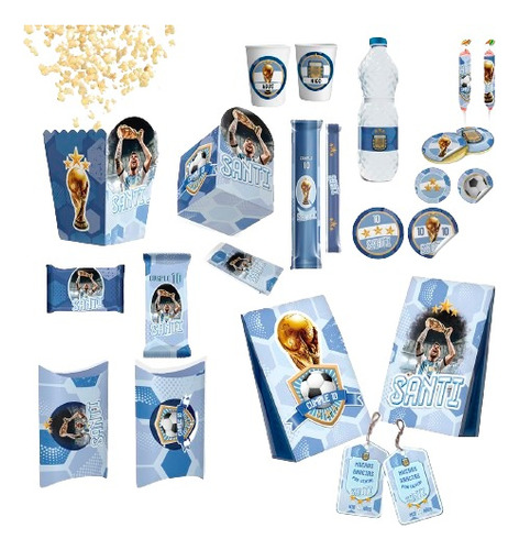 Kit Imprimible Argentina Messi - Cumpleaños - Personalizado