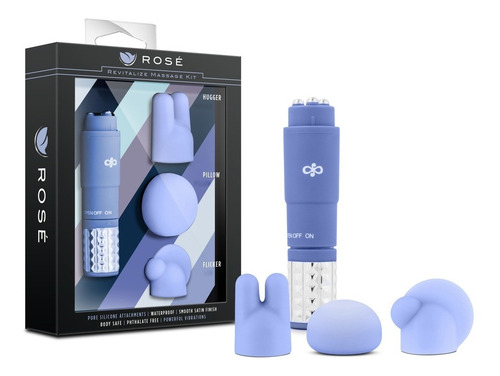 Mini Vibrador Cabeza Silicon Intercambiable Para Clitoris