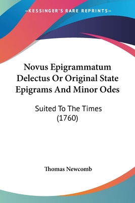 Libro Novus Epigrammatum Delectus Or Original State Epigr...