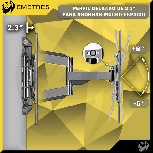 Soporte Pared Para Pantalla De Tv Con Rotación De 180 Grados