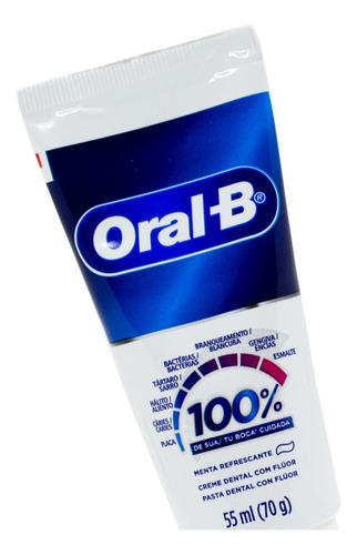 Oral B Pasta Dental Con Fluor 100% De Tu Boca Cuidada Menta