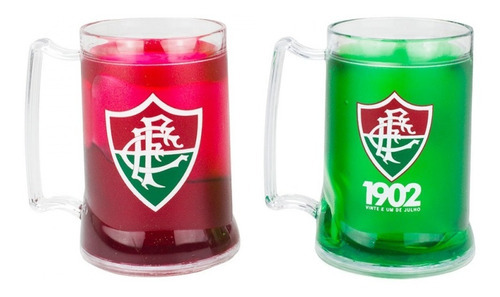 Jogo 2 Canecas Gel Isolante Térmico Time Fluminense 400 Ml