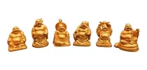 Comprar Set Budas Feng Shui Dorados X6 Unid Abundancia Prosperidad 