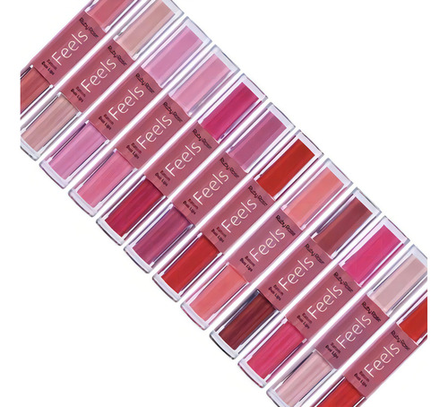 Lápiz labial Feels Duo Lips, acabado mate, color rosa rubí 369