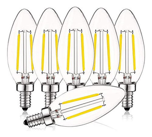 Luxrite 4w Bombillas Led De Candelabro Vintage Regulables, 4