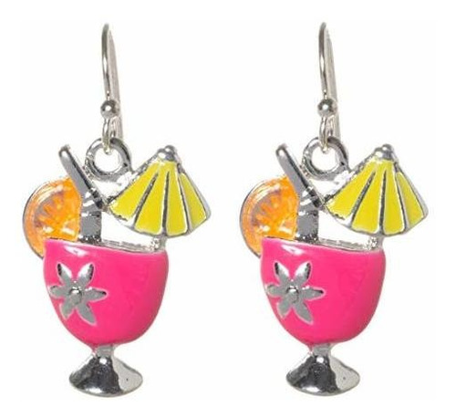 - Tropical Margarita Cocktail Dangling Earrings