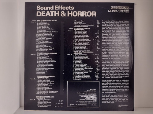 Lp Sound Effects Death & Horror - Bbc Vol. 13 (Usado)