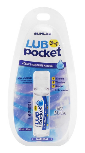 Blinlab Natural Lub Pocket Lubricante 3 En 1  Con 10 Ml