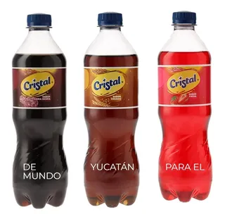 Refresco Cristal Sabor Cebada Y Sidra Negra Total 36 Piezas