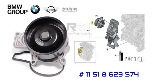 Bomba Agua Bmw X1 X2 Mini F55 F56 F60 2015 2020 M B38 B48