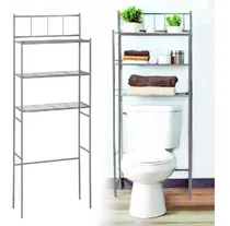 Comprar Estante De Baño 3 Repisas Acero Cromado Organizador De Baño
