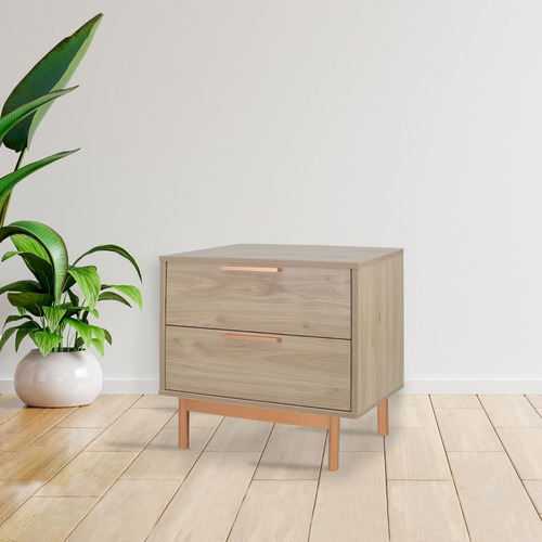 Buro Mesa Lateral Mundo In Tramonti Cómoda Cajonera 50x40 Cm Color Encino