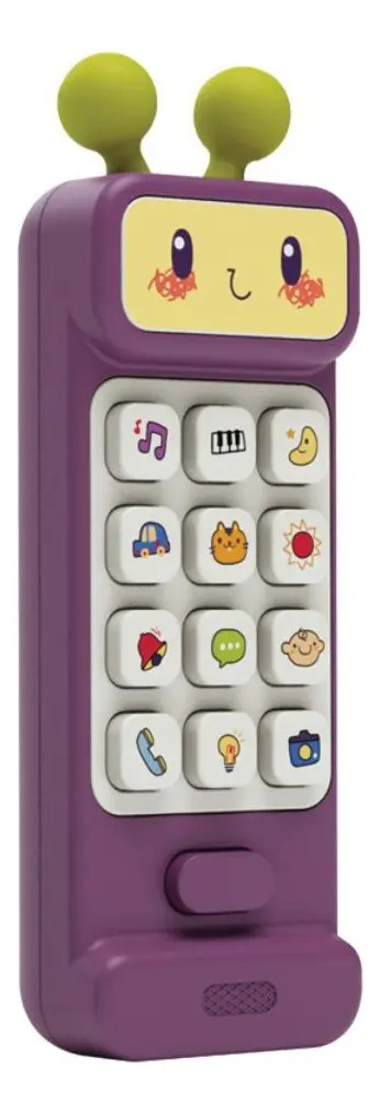 Brinquedo Infantil Baby Phone Música Luz Mordedor Polibrinq Cor Robô Roxo