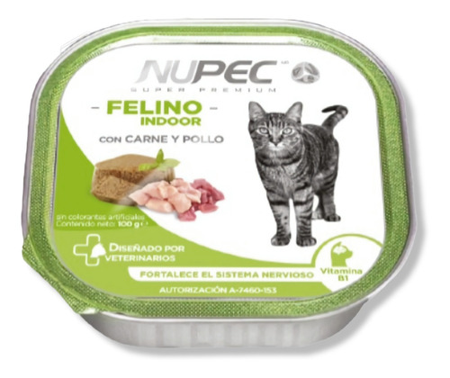 Nupec Alimento Suave Para Felino Indoor Adulto  100g