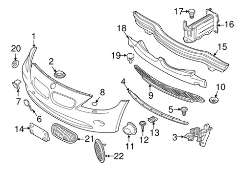 Soporte De Parachoques Delantero Para La Serie E85 E86 Z4