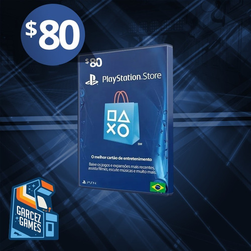 Imagem 2 de 2 de Cartão Psn $80 Dólares Usa Ps3 Ps4 Psn Card 80 Americana
