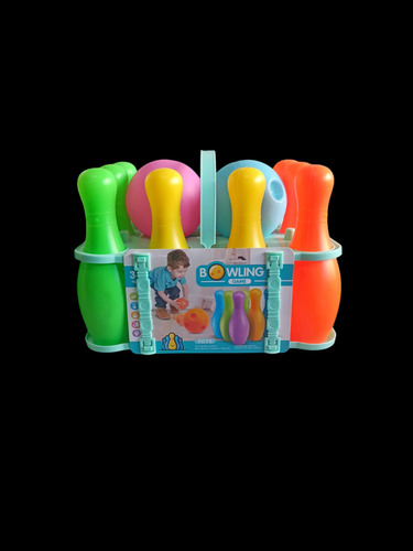 10 Mini Juego De Bolos + Pelota Para Niños