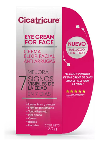 Cicatricure 7 Signos Eye Creme Elixir Facial Antiarrugas 30g