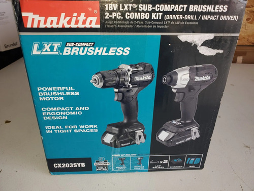 Makita 18v Sub-compact Brushless 2-pc Combo Kit