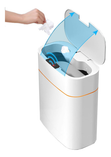 Lixeira Inteligente Sensor Automática Banheiro Lixo Db01 16l