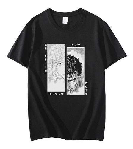 Berserk Guts Griffith Camiseta Anime Manga Corta Cuello Redo