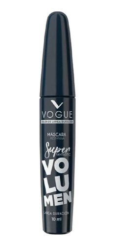 Imagen 1 de 2 de Máscara de pestañas Vogue Super Fantastic Volumen waterproof 10ml color negro