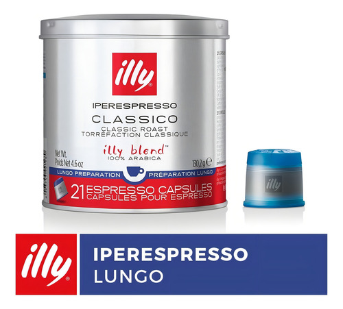 Capsulas de cafe Illy iperespresso classico lungo 21 unidades