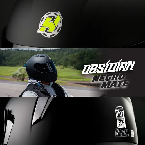 Hax Helmet Casco Cerrado Serie Obsidian Matte Negro
