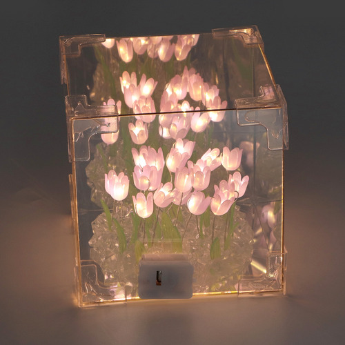Lámpara Led De Espejo Con Forma De Cubo De Tulipán 2 En 1 L