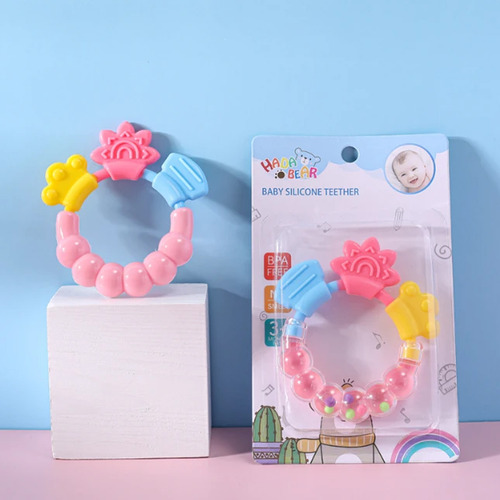 Juguetes De Silicona For Bebés Rattle Teether