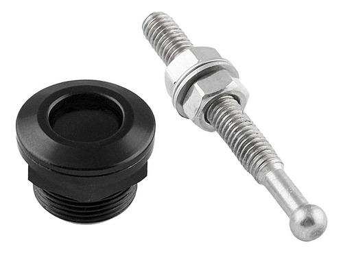 6 Botón De Material Acero Inoxidable De Negro Negro 57x22mm