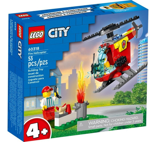Kit De Construcción Lego City Helicóptero De Bomberos 60318 Cantidad de piezas 53