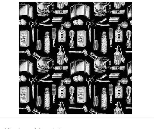 Capa Diseños Negra Peluquería Barbero Unise